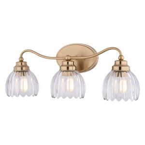 Vaxcel - W0581 - Three Light Vanity - Shirley - Champagne Gold