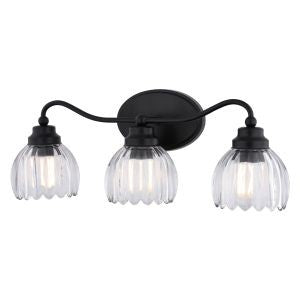 Vaxcel - W0582 - Three Light Vanity - Shirley - Matte Black