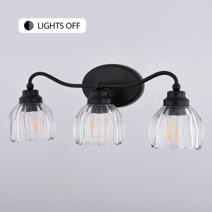 Vaxcel - W0582 - Three Light Vanity - Shirley - Matte Black