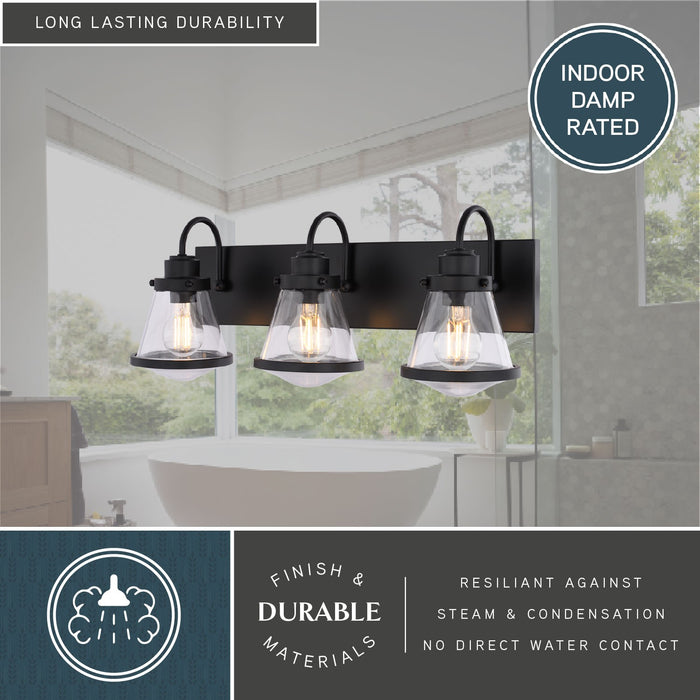 Vaxcel - W0583 - Three Light Vanity - Covington - Matte Black