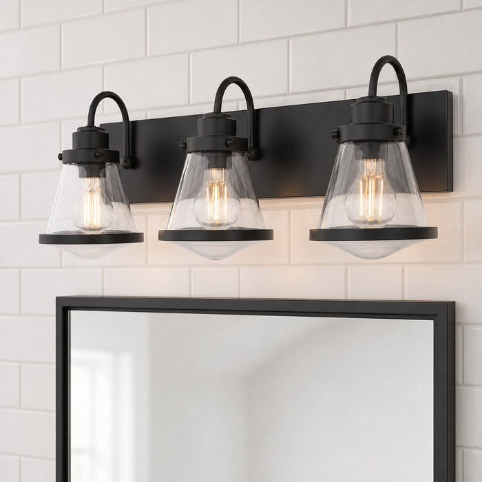 Vaxcel - W0583 - Three Light Vanity - Covington - Matte Black