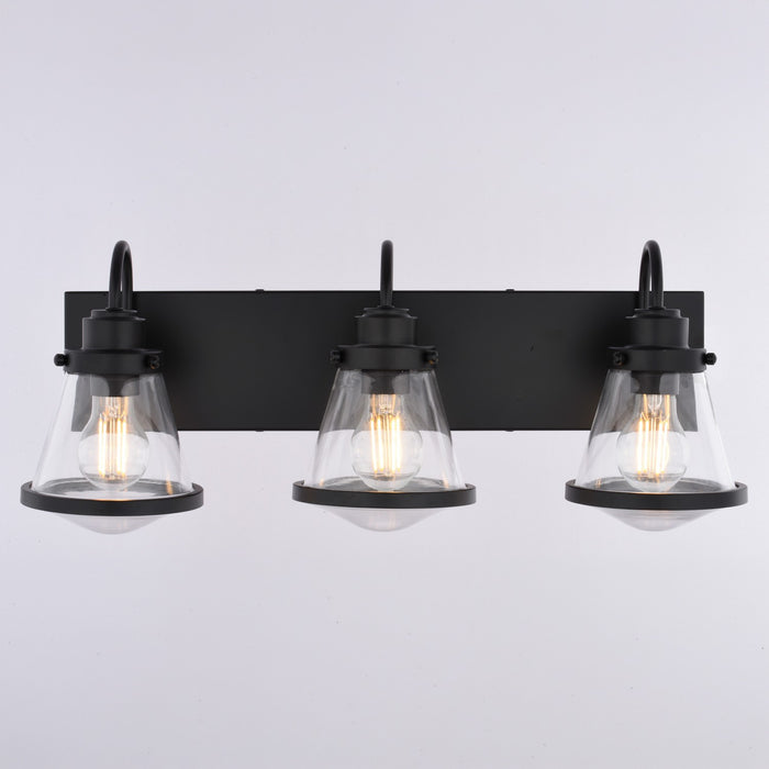 Vaxcel - W0583 - Three Light Vanity - Covington - Matte Black