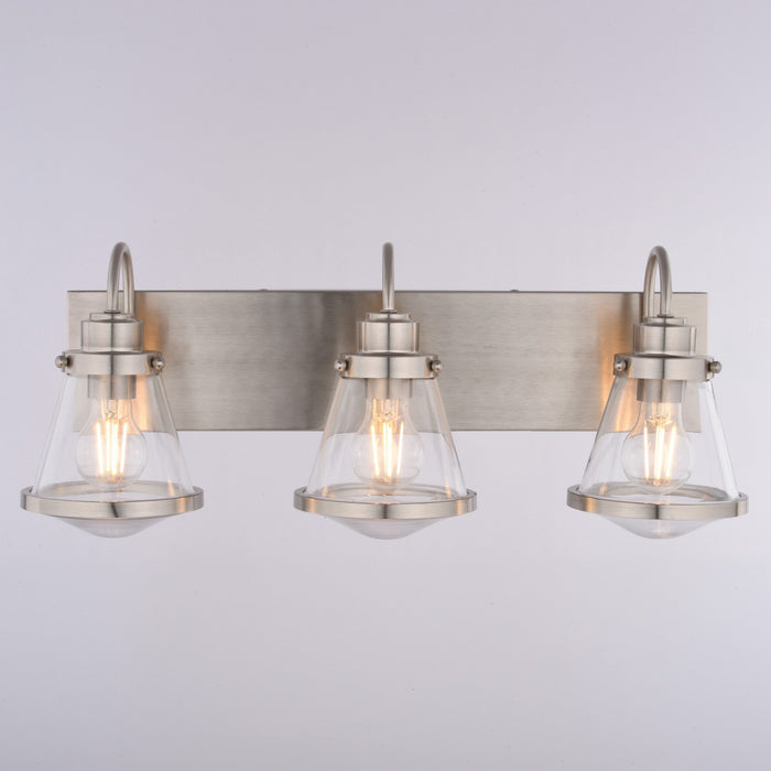 Vaxcel - W0584 - Three Light Vanity - Covington - Satin Nickel