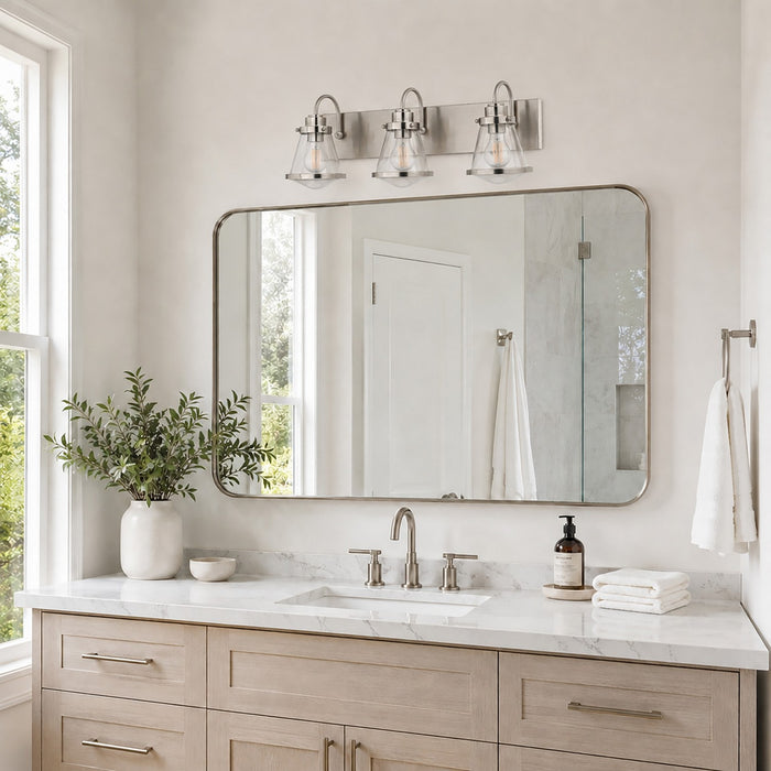 Vaxcel - W0584 - Three Light Vanity - Covington - Satin Nickel