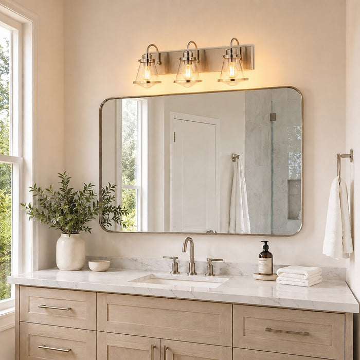 Vaxcel - W0584 - Three Light Vanity - Covington - Satin Nickel
