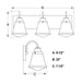 Vaxcel - W0584 - Three Light Vanity - Covington - Satin Nickel