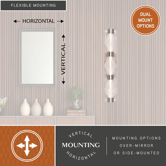 Vaxcel - W0587 - LED Vanity - Fairmont - Satin Nickel