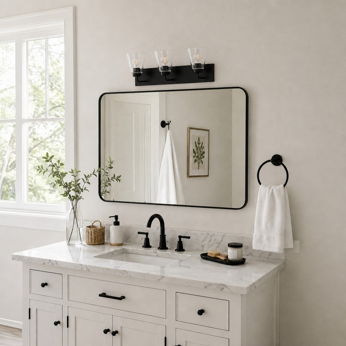 Vaxcel - W0589 - Three Light Vanity - Lowell - Matte Black