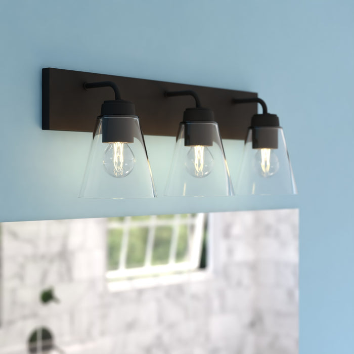 Vaxcel - W0589 - Three Light Vanity - Lowell - Matte Black