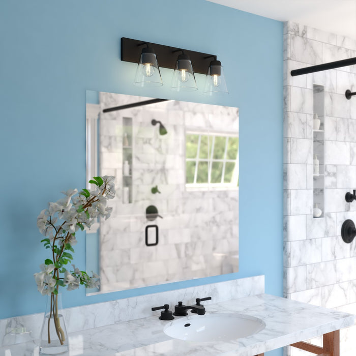 Vaxcel - W0589 - Three Light Vanity - Lowell - Matte Black