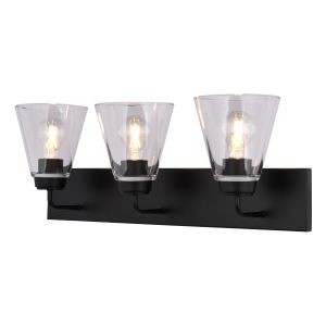 Vaxcel - W0589 - Three Light Vanity - Lowell - Matte Black