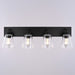 Vaxcel - W0590 - Four Light Vanity - Lowell - Matte Black