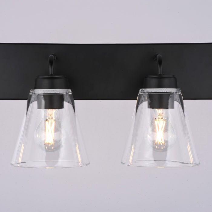 Vaxcel - W0590 - Four Light Vanity - Lowell - Matte Black