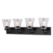 Vaxcel - W0590 - Four Light Vanity - Lowell - Matte Black