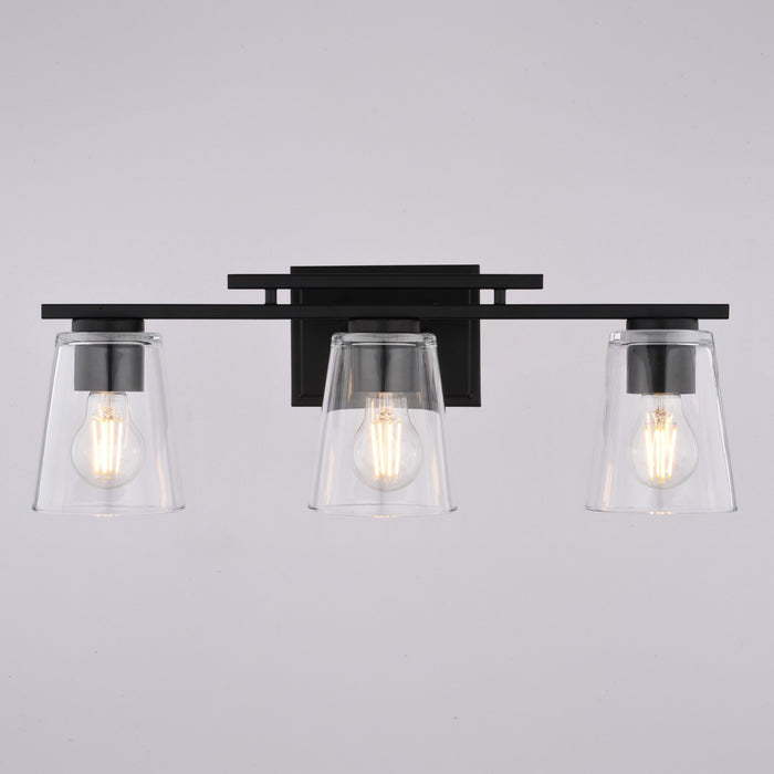 Vaxcel - W0592 - Three Light Vanity - Sedona - Matte Black