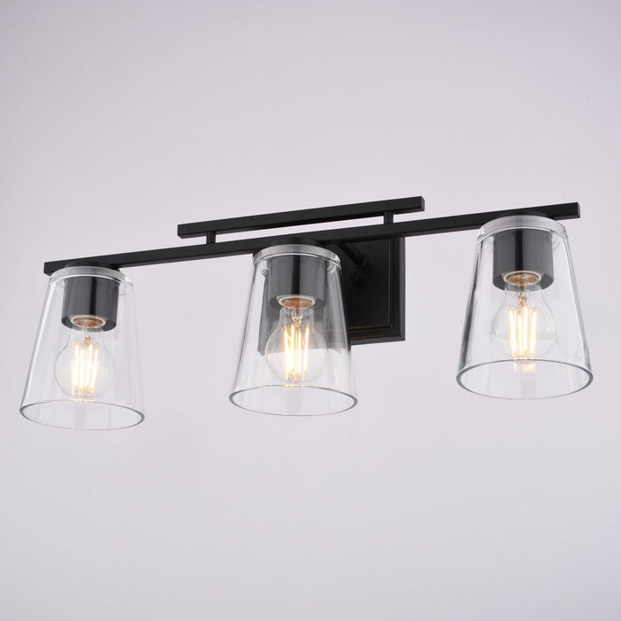 Vaxcel - W0592 - Three Light Vanity - Sedona - Matte Black