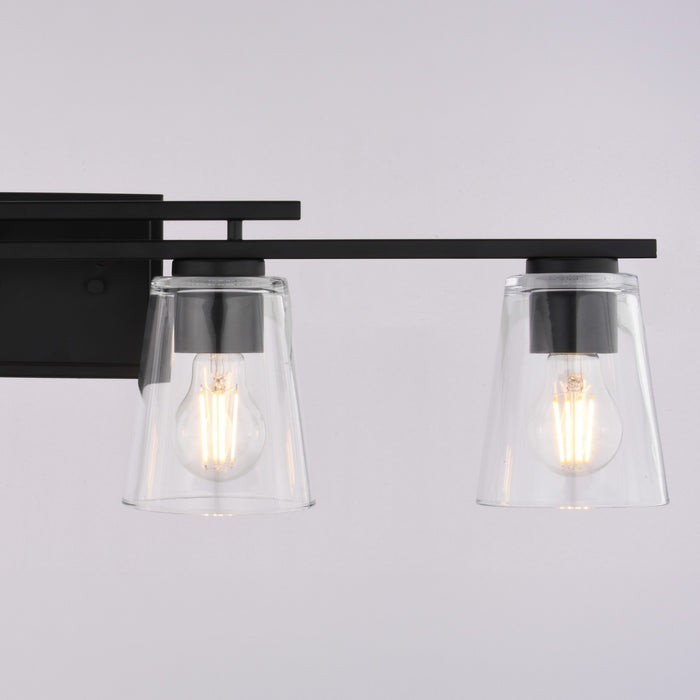 Vaxcel - W0593 - Four Light Vanity - Sedona - Matte Black