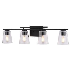 Vaxcel - W0593 - Four Light Vanity - Sedona - Matte Black