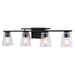 Vaxcel - W0593 - Four Light Vanity - Sedona - Matte Black