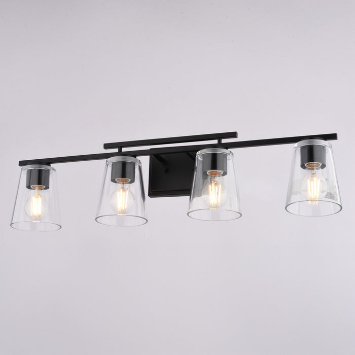 Vaxcel - W0593 - Four Light Vanity - Sedona - Matte Black