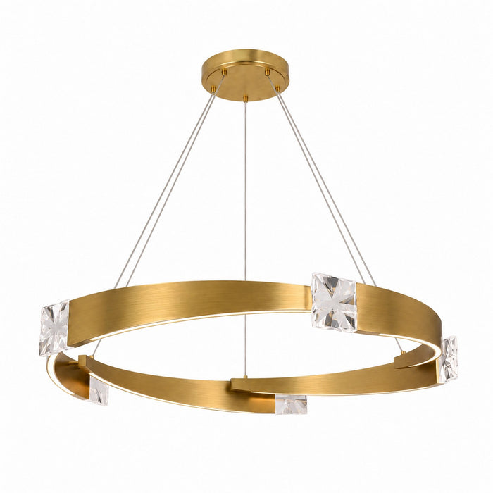 Zeev Lighting - CD11625-LED-5-48-AGB - LED Chandelier - Arcus - Aged Brass