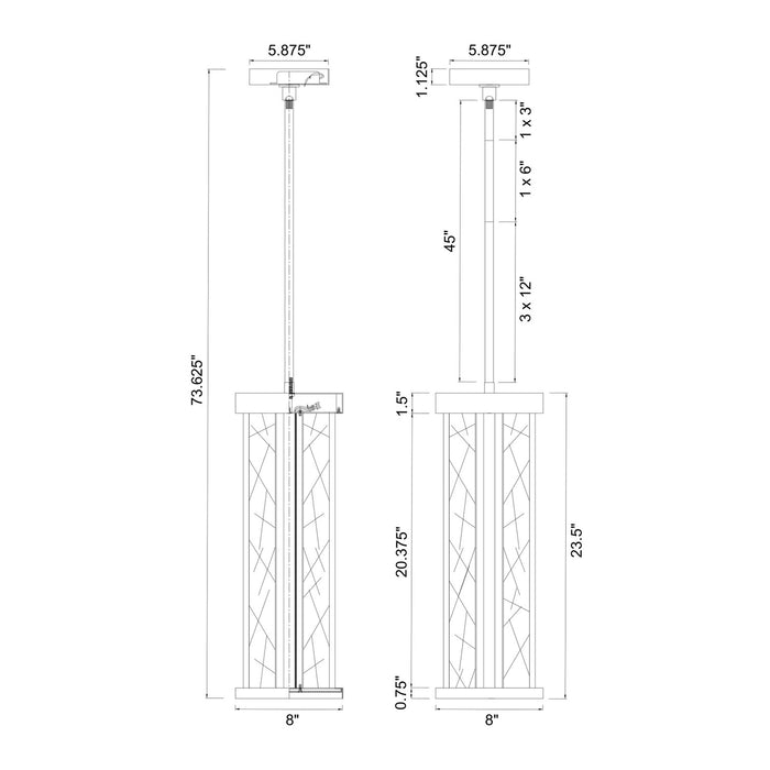 Zeev Lighting - EP11526-LED-MBK - LED Pendant - Lucus - Matte Black