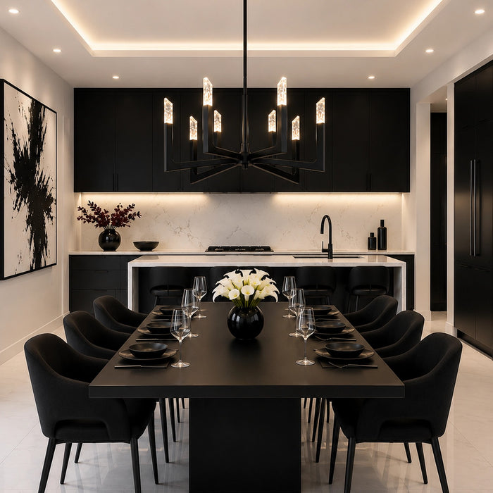 Zeev Lighting - CD12006-LED-9-36-SBB - LED Chandelier - Valenza - Satin Brushed Black