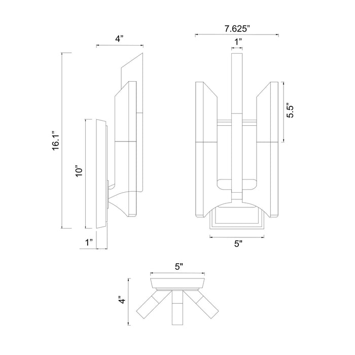 Zeev Lighting - WS12026-LED-3-PN - LED Wall Sconce - Valenza - Polished Nickel