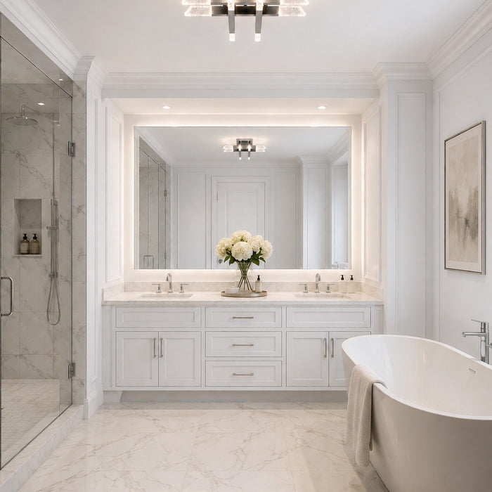 Zeev Lighting - SF12026-LED-8-PN - LED Semi-Flush Mount - Valenza - Polished Nickel