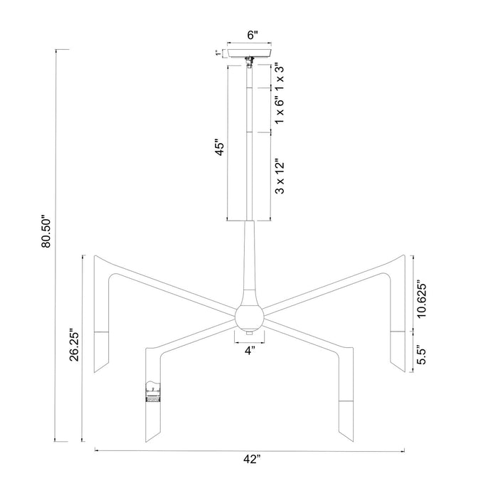 Zeev Lighting - CD12008-LED-12-42-PN - LED Chandelier - Valenza - Polished Nickel
