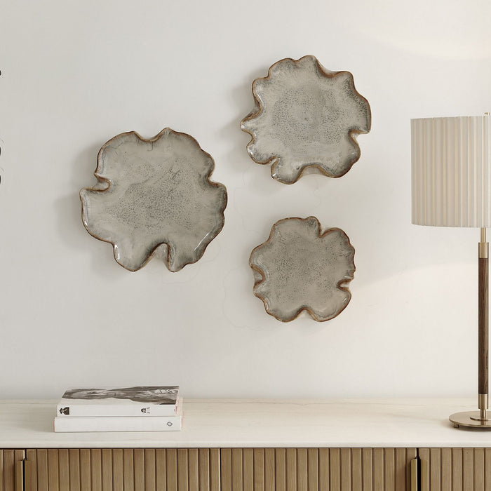 Uttermost - 03513 - Wall Decor, S/3 - Selene - Gray