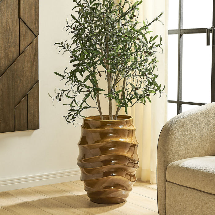 Uttermost - 18389 - Planter - Canyon Wave - Organic Form And Glossy
