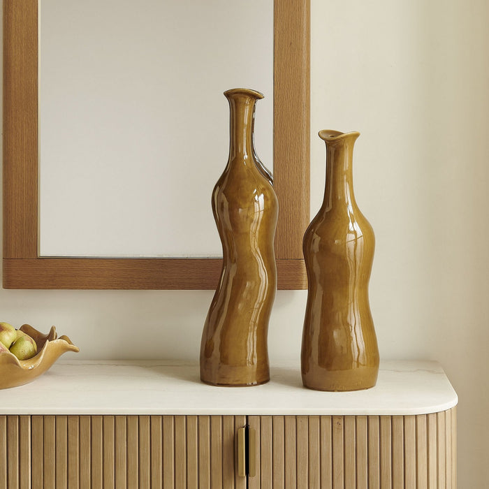 Uttermost - 18390 - Vases, Set/2 - Sienna Flow - Organic Form And Glossy
