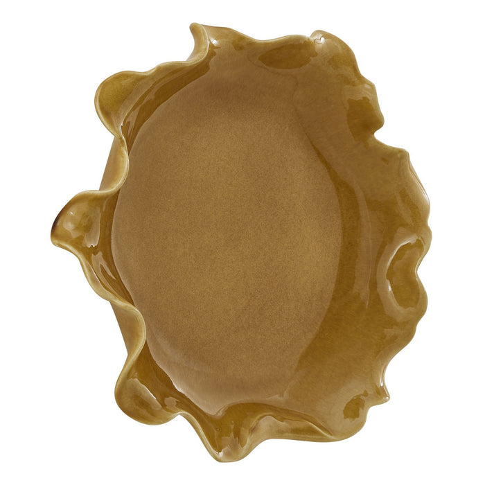 Uttermost - 18392 - Bowl - Golden Crest Ruffle - Organic Form And Glossy