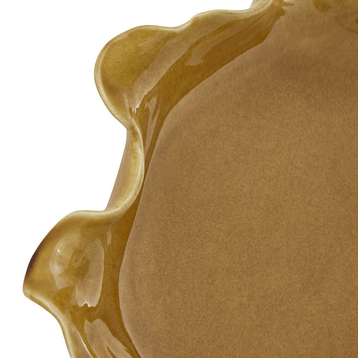 Uttermost - 18392 - Bowl - Golden Crest Ruffle - Organic Form And Glossy