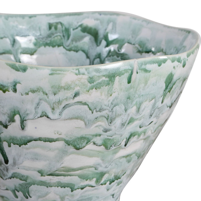 Uttermost - 18396 - Vase - Jameis - Blue Green, Subtle Gray And White
