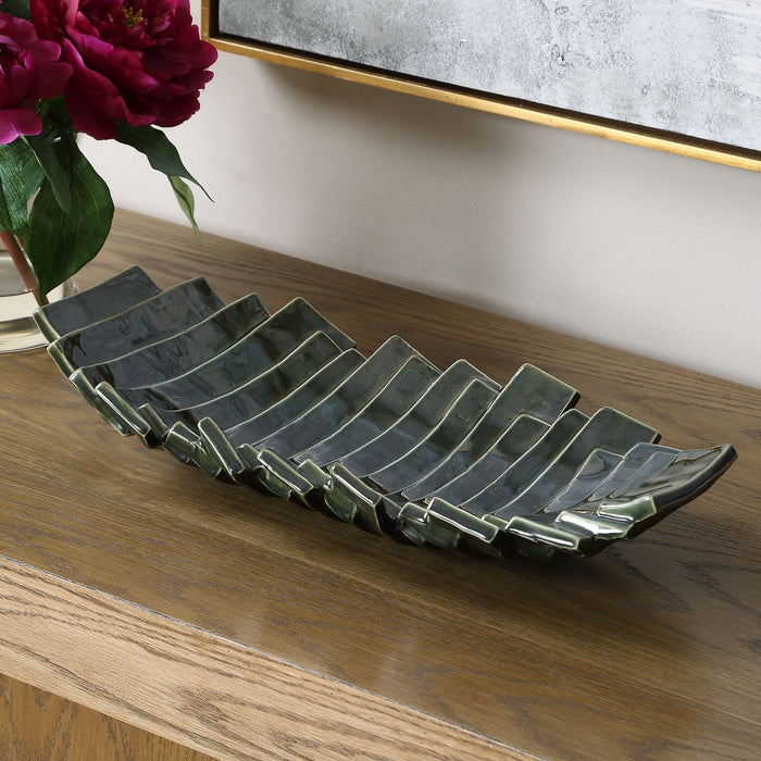 Uttermost - 18398 - Bowl - Harbor Ridge - Olive Green