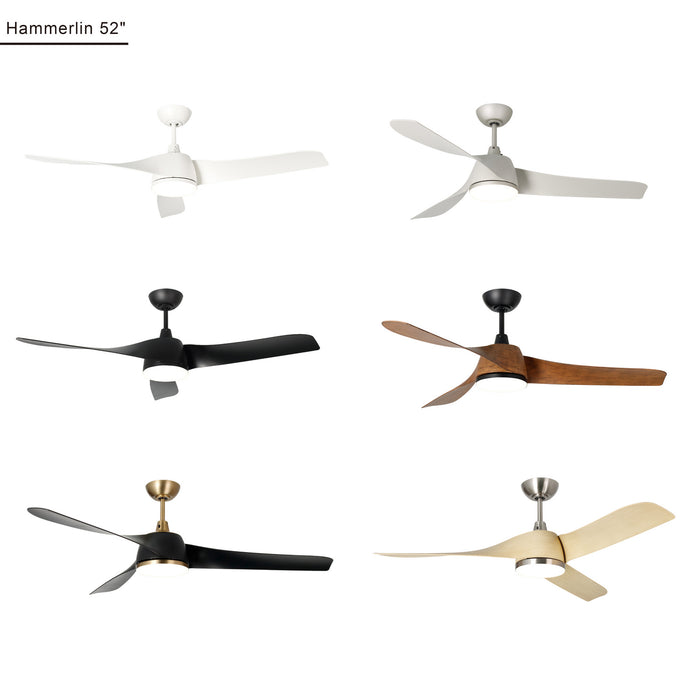 Millennium - 1103LED-BR-MBK - 52" Ceiling Fan - Hammerlin - Brass