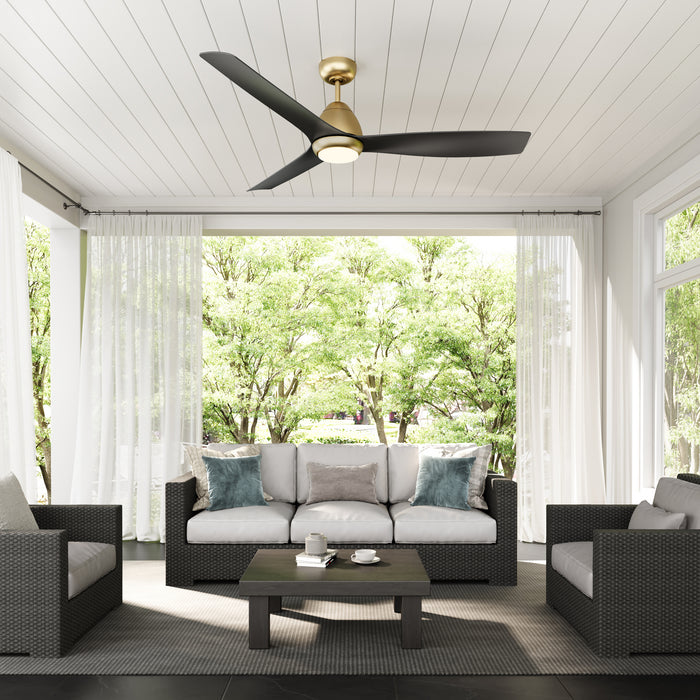 Millennium - 1111LED-BR-MBK - 60" Ceiling Fan - Kylpin - Brass
