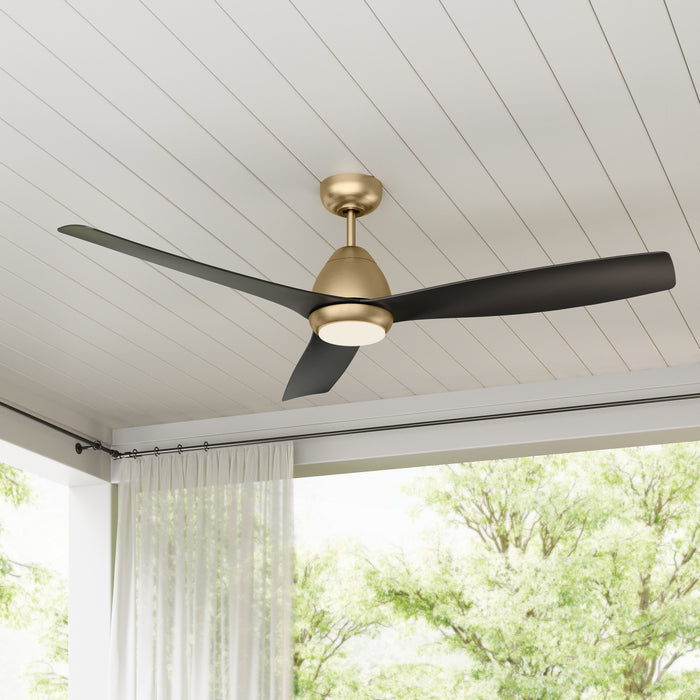 Millennium - 1111LED-BR-MBK - 60" Ceiling Fan - Kylpin - Brass