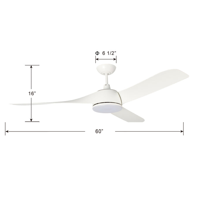 Millennium - 1113LED-MWW-MWW - 60" Ceiling Fan - Hammerlin - Matte White