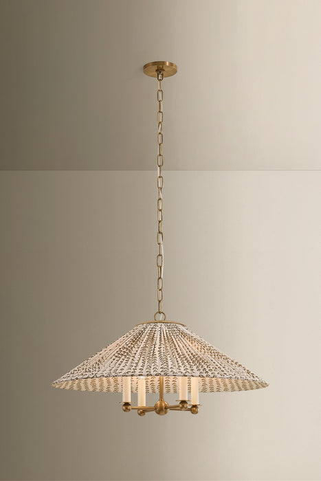 Mitzi - H1198804B-PBR - Four Light Chandelier - Isla - Patina Brass