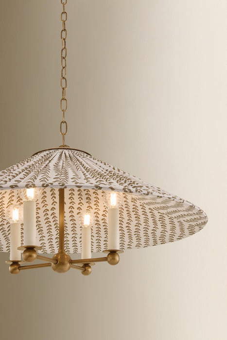 Mitzi - H1198804B-PBR - Four Light Chandelier - Isla - Patina Brass