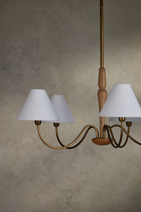 Mitzi - H1163805-PBR - Five Light Chandelier - Bennie - Patina Brass