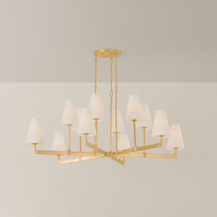 Hudson Valley - 2153-VGL - 12 Light Chandelier - Allaben - Vintage Gold Leaf