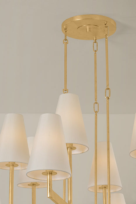 Hudson Valley - 2153-VGL - 12 Light Chandelier - Allaben - Vintage Gold Leaf