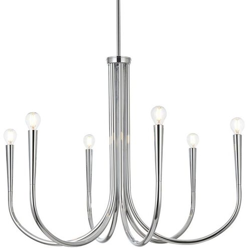 Layne Six Light Chandelier-Mid. Chandeliers-Elegant Lighting-Lighting Design Store