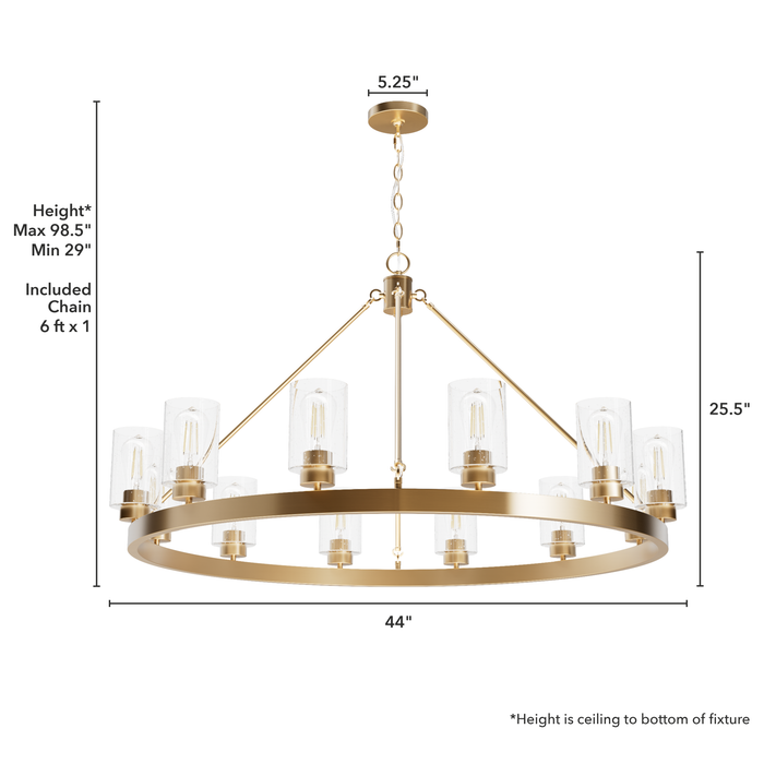 Hartland 12 Light Chandelier-Large Chandeliers-Hunter-Lighting Design Store