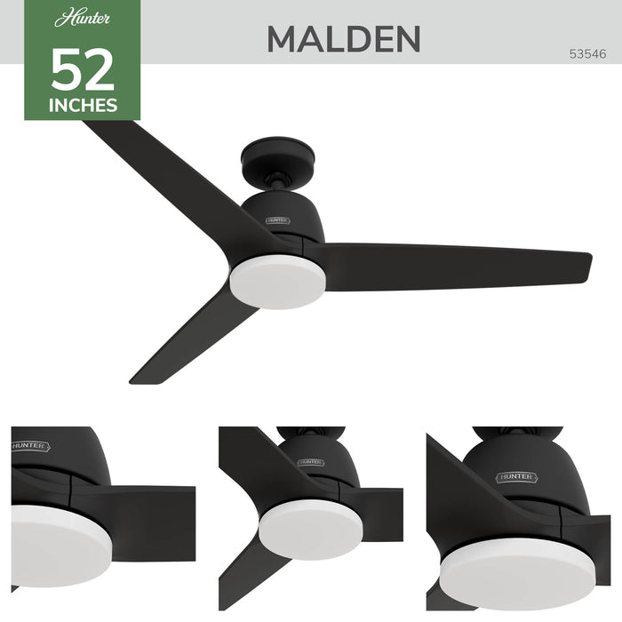 Malden 52"Ceiling Fan-Fans-Hunter-Lighting Design Store