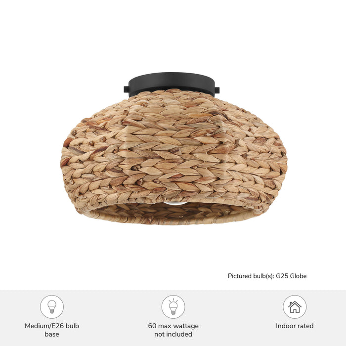 Cambria One Light Flush Mount-Flush Mounts-Hunter-Lighting Design Store